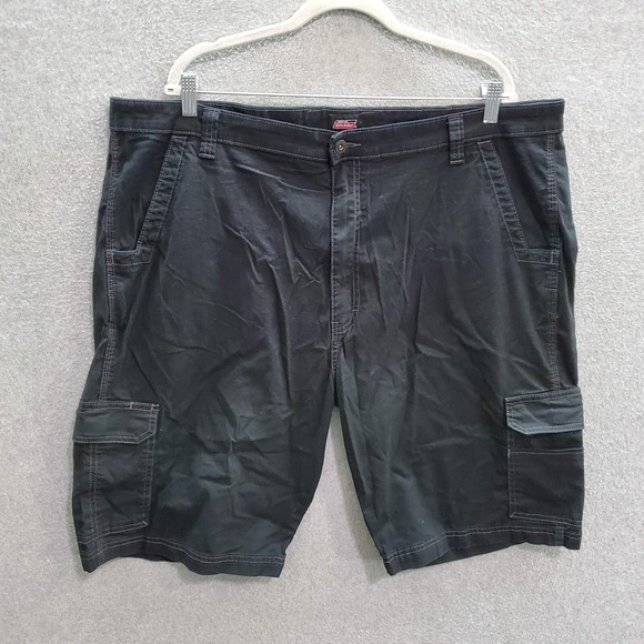Dickies Men Shorts 44 Black Cargo Pockets High Rise 10" Inseam Casual Summer - Picture 1 of 8